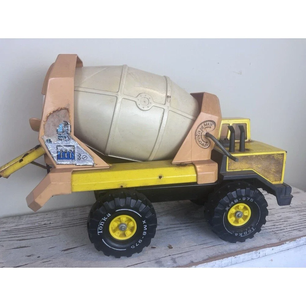 Vintage 1980s Tonka Cement Mixer Truck Turbo Diesel XMB-975 Pressed Steel